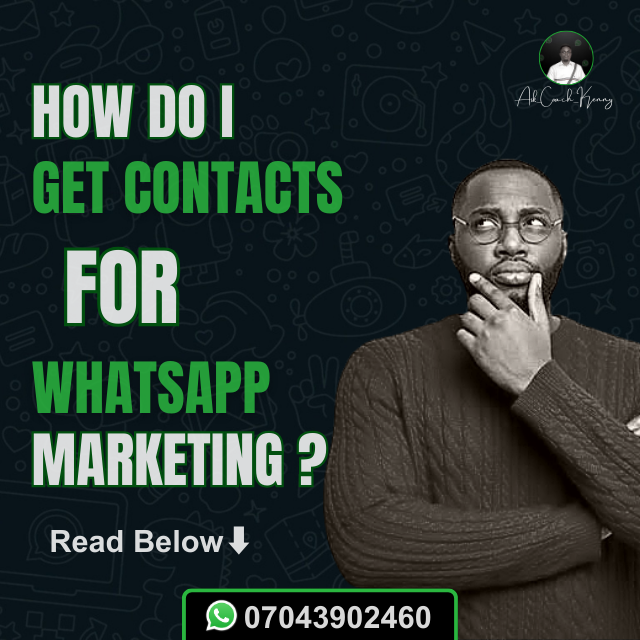 How do I get contacts for WhatsApp marketing